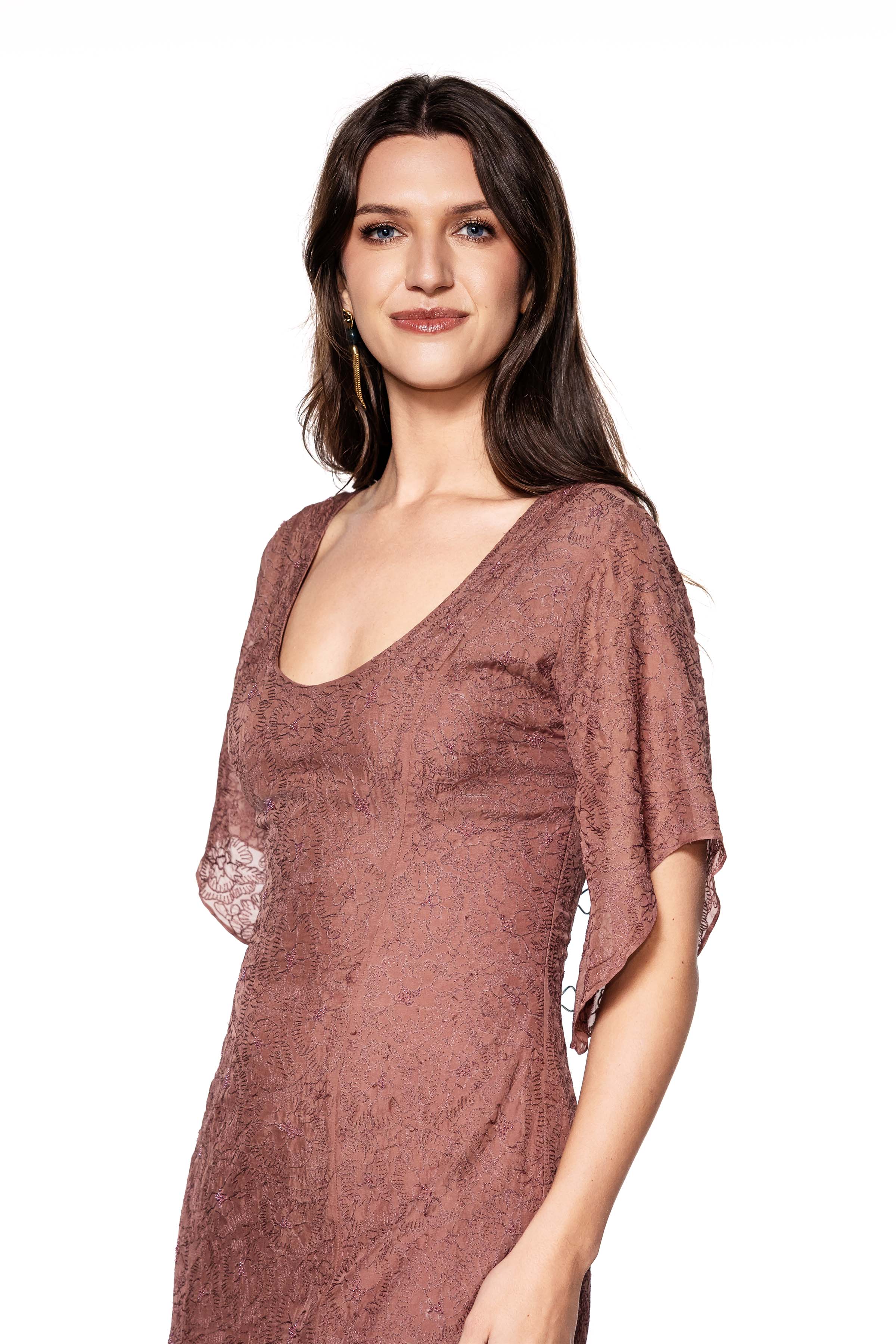 Giona Embroidered Silk Dress