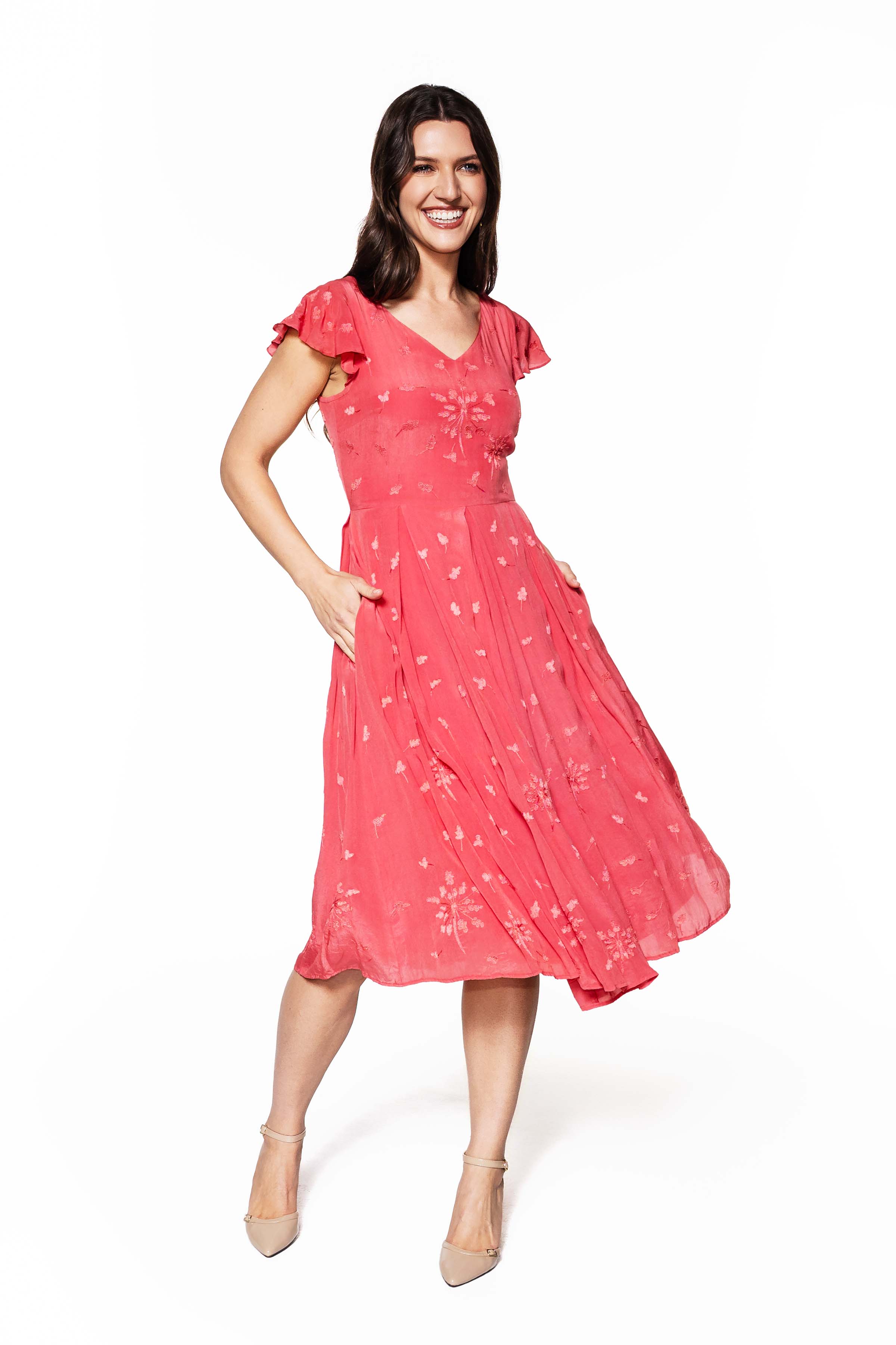 Chelsea Embroidered Viscose Dress