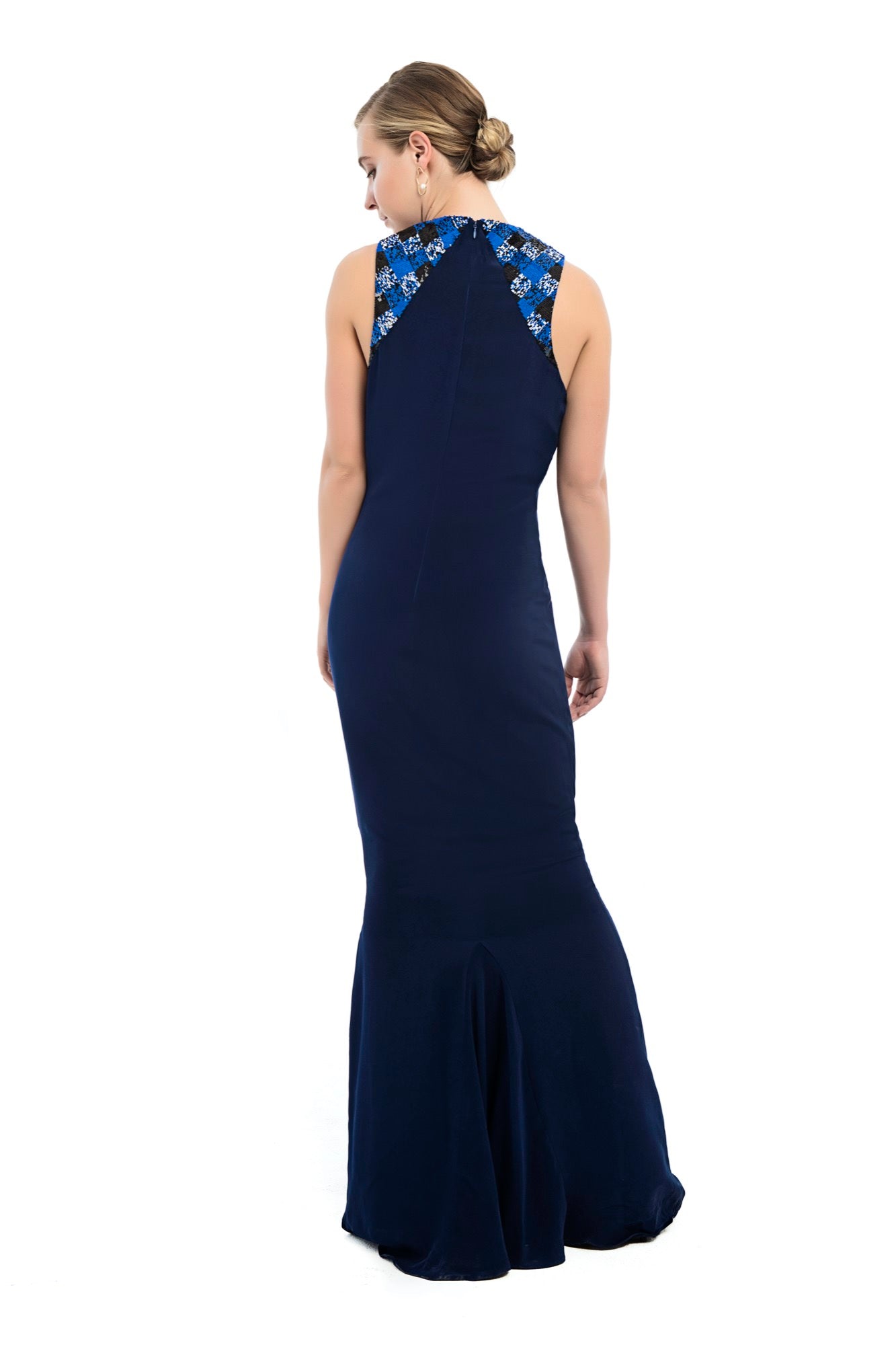 VIALI Silk Crepe Gown