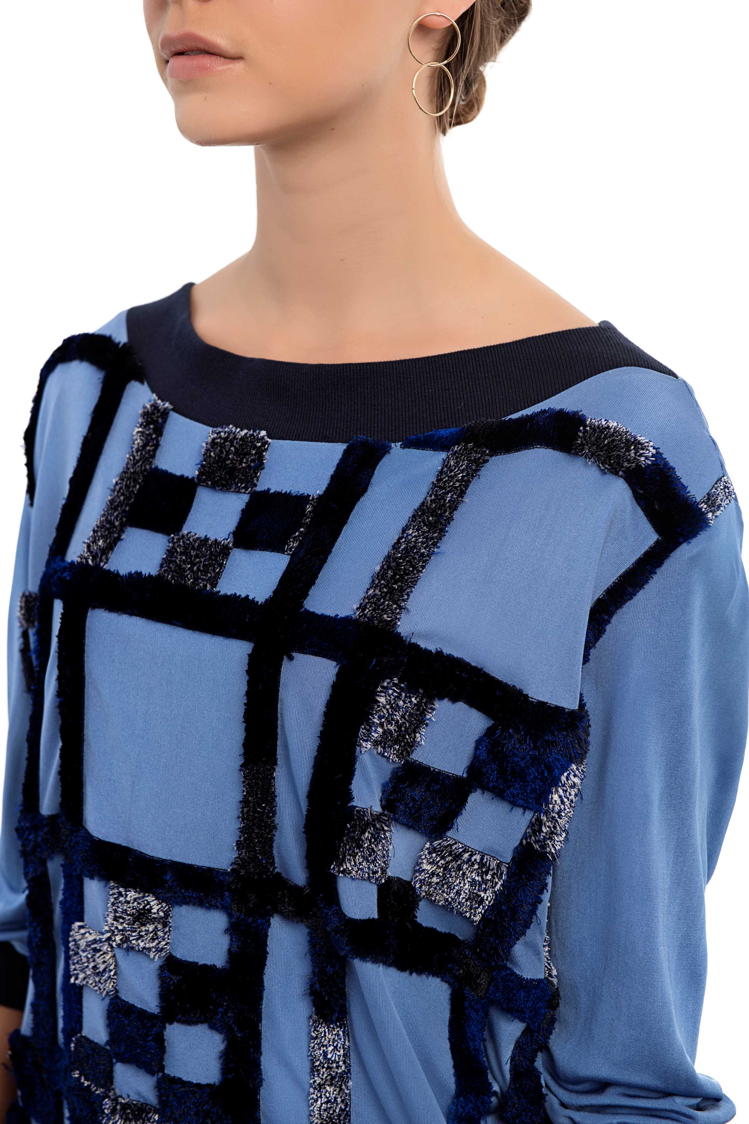 MUNROE Embroidered Silk Top