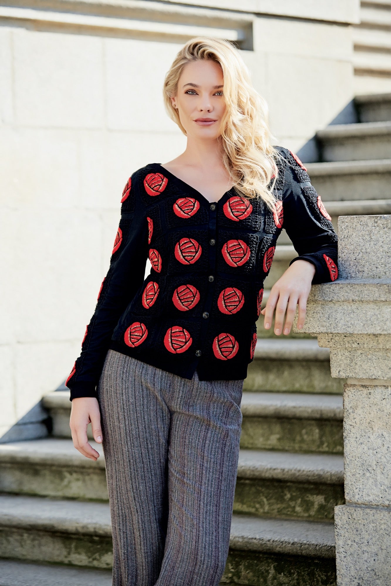 MACKINTOSH Rose Silk Cardigan