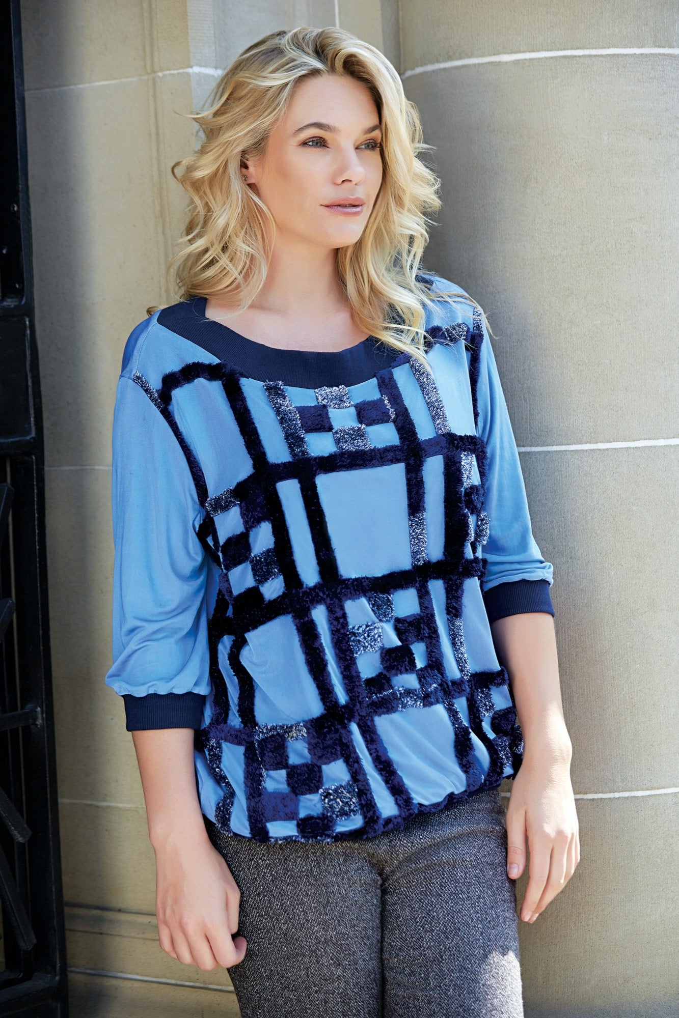 MUNROE Embroidered Silk Top