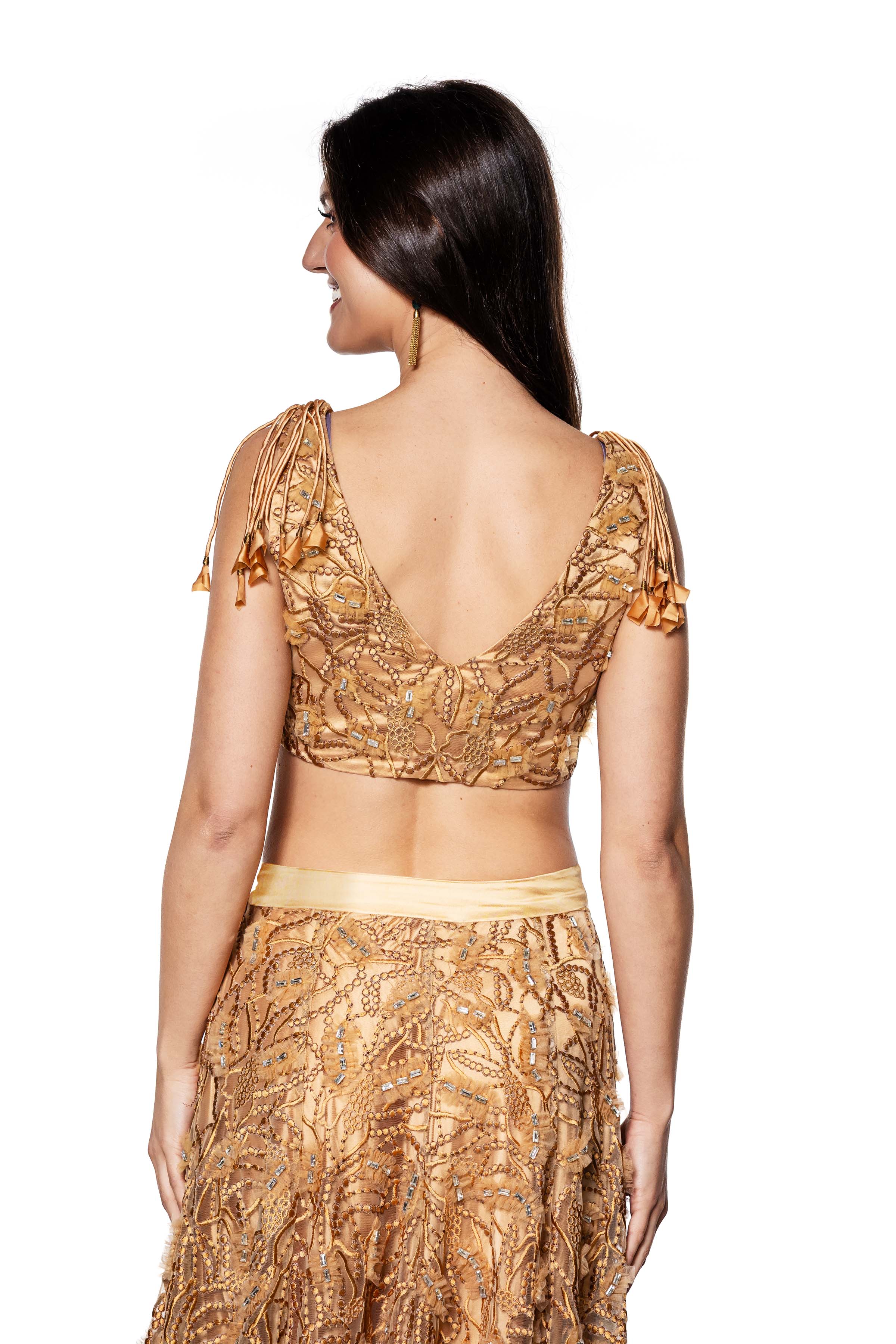 Aurelian Dawn Embroidered Top & Skirt