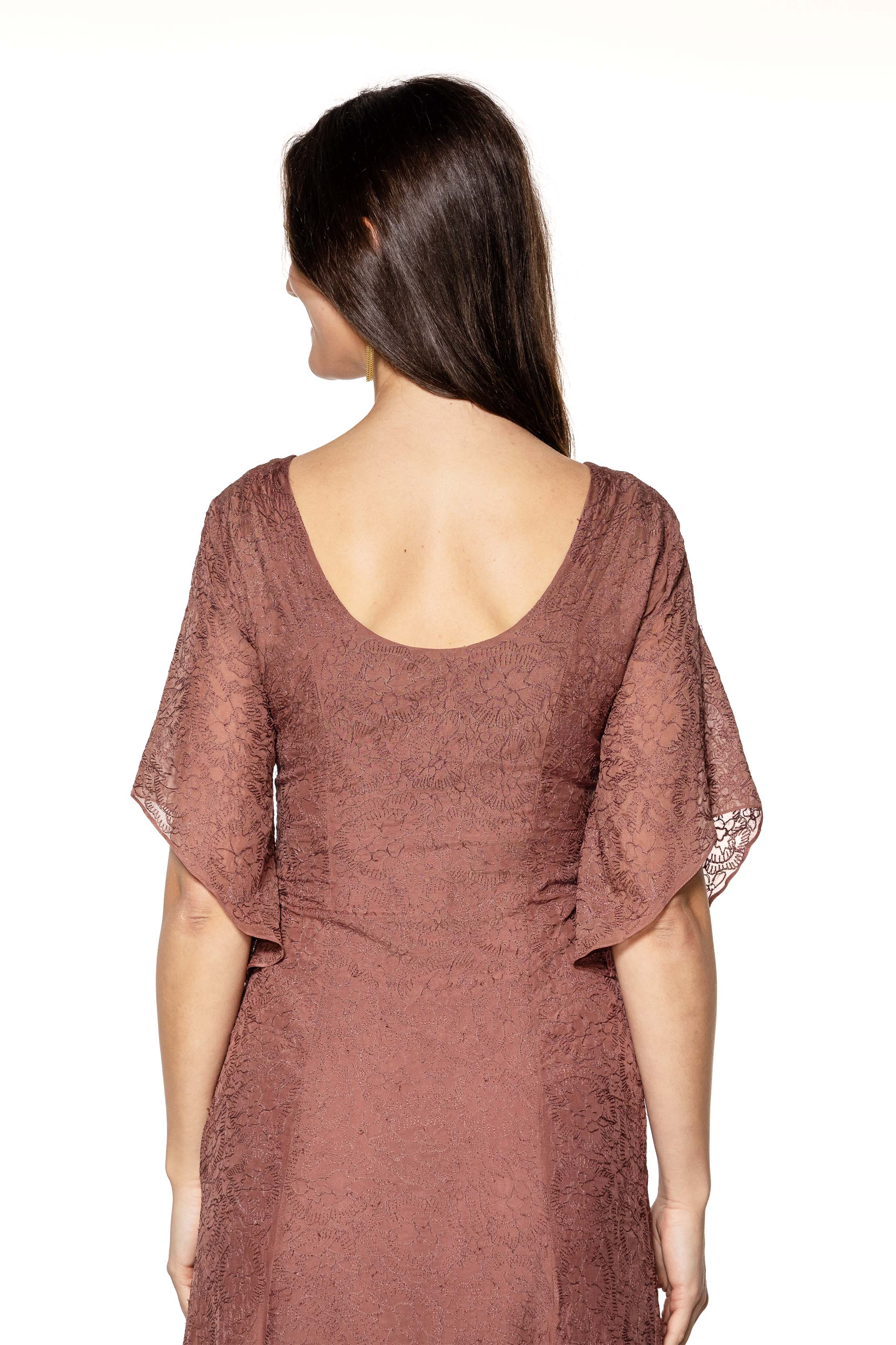 Giona Embroidered Silk Dress