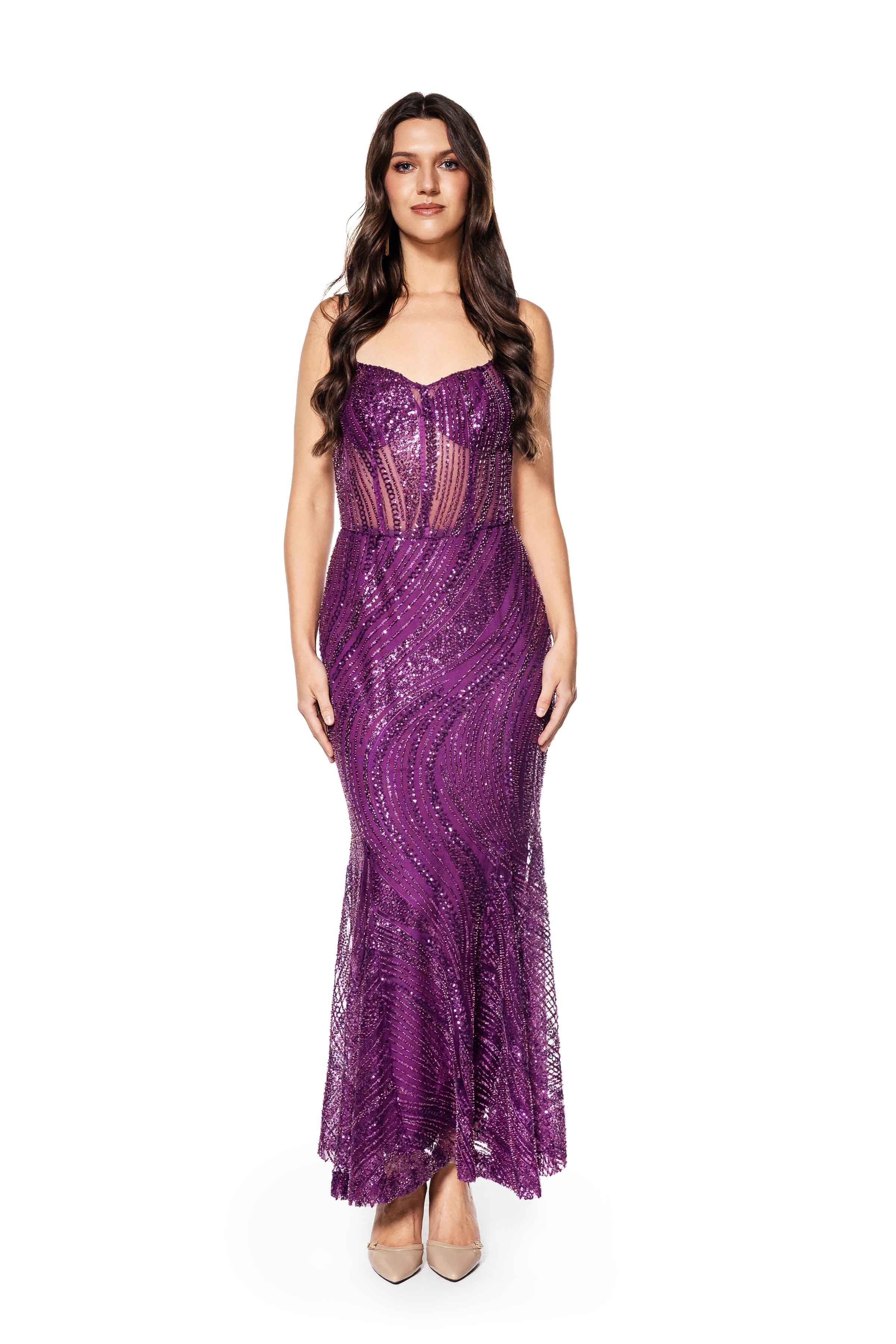 Amethyst Embellished Gown