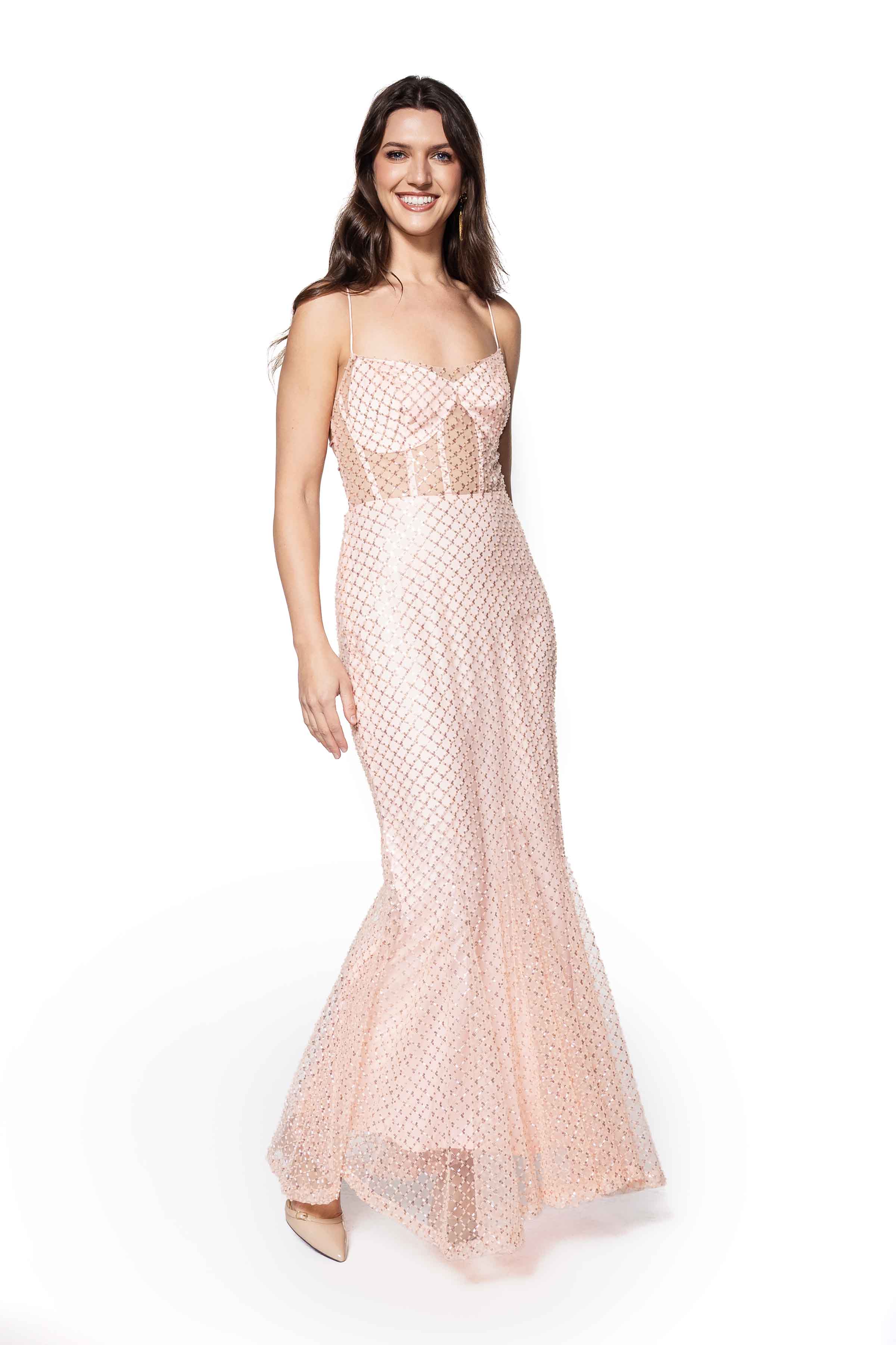 Splendor Lattice Embellished Gown