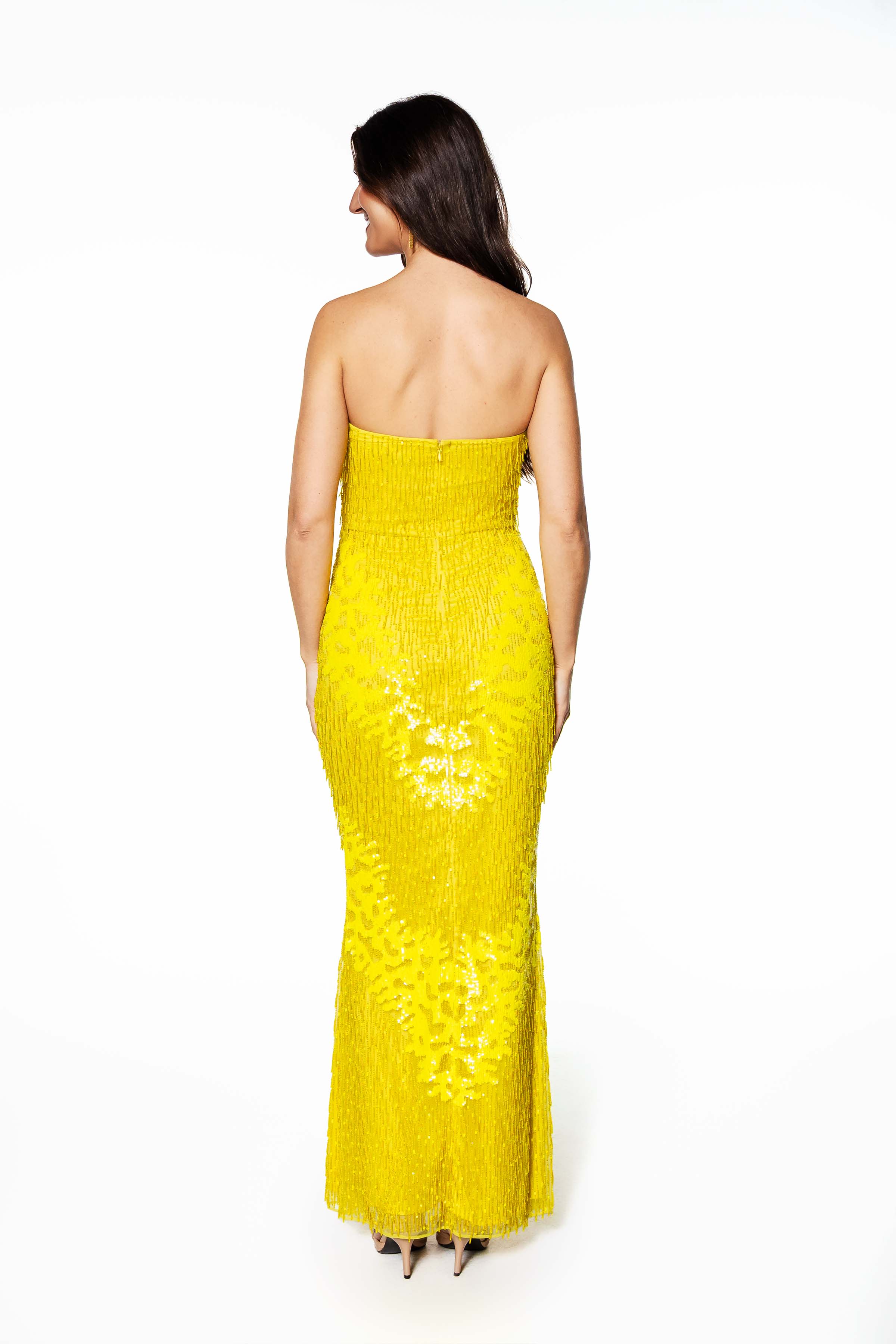 Allure Strapless Embellished Gown