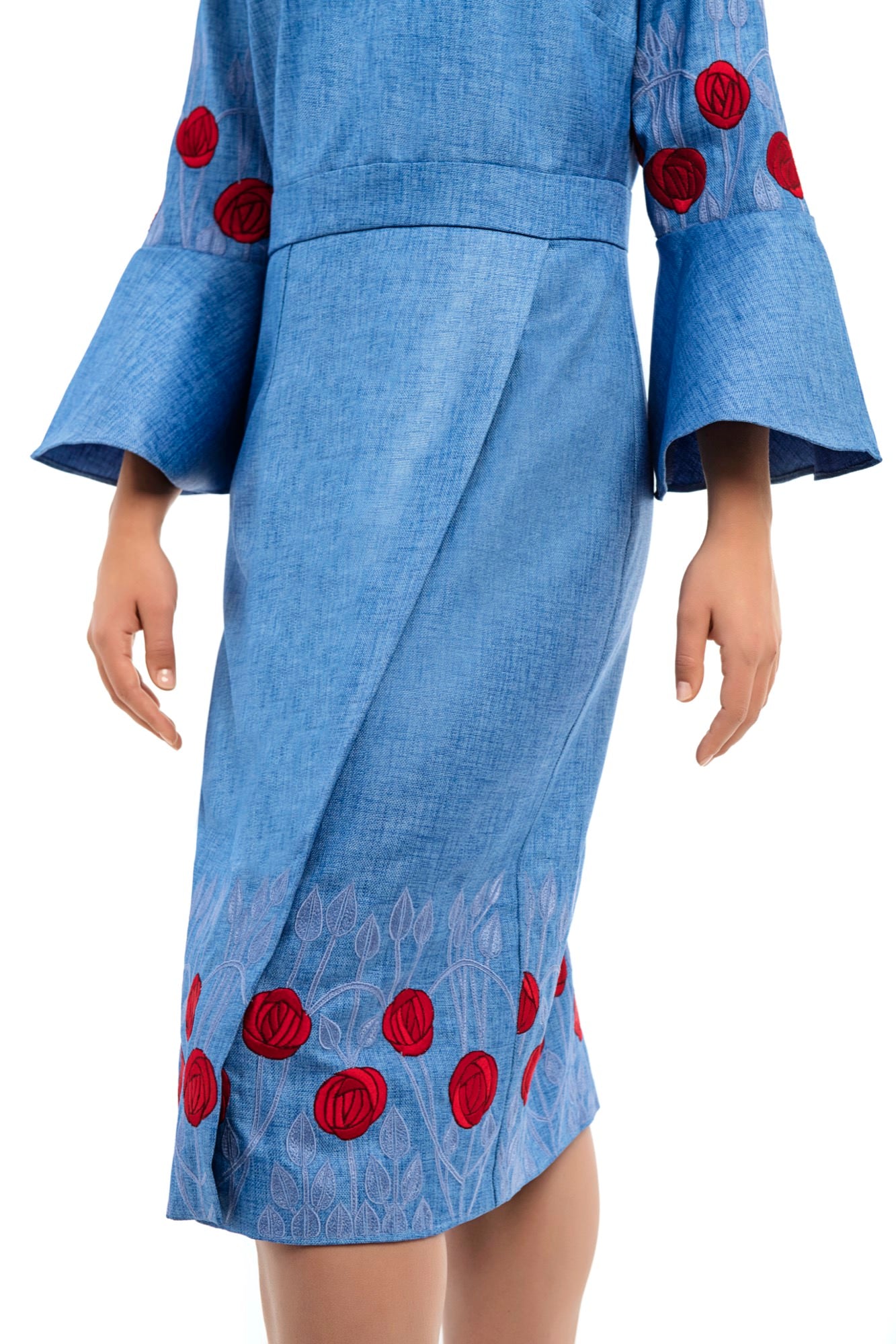 ADOLPHIA Embroidered Dress - Melangestyle