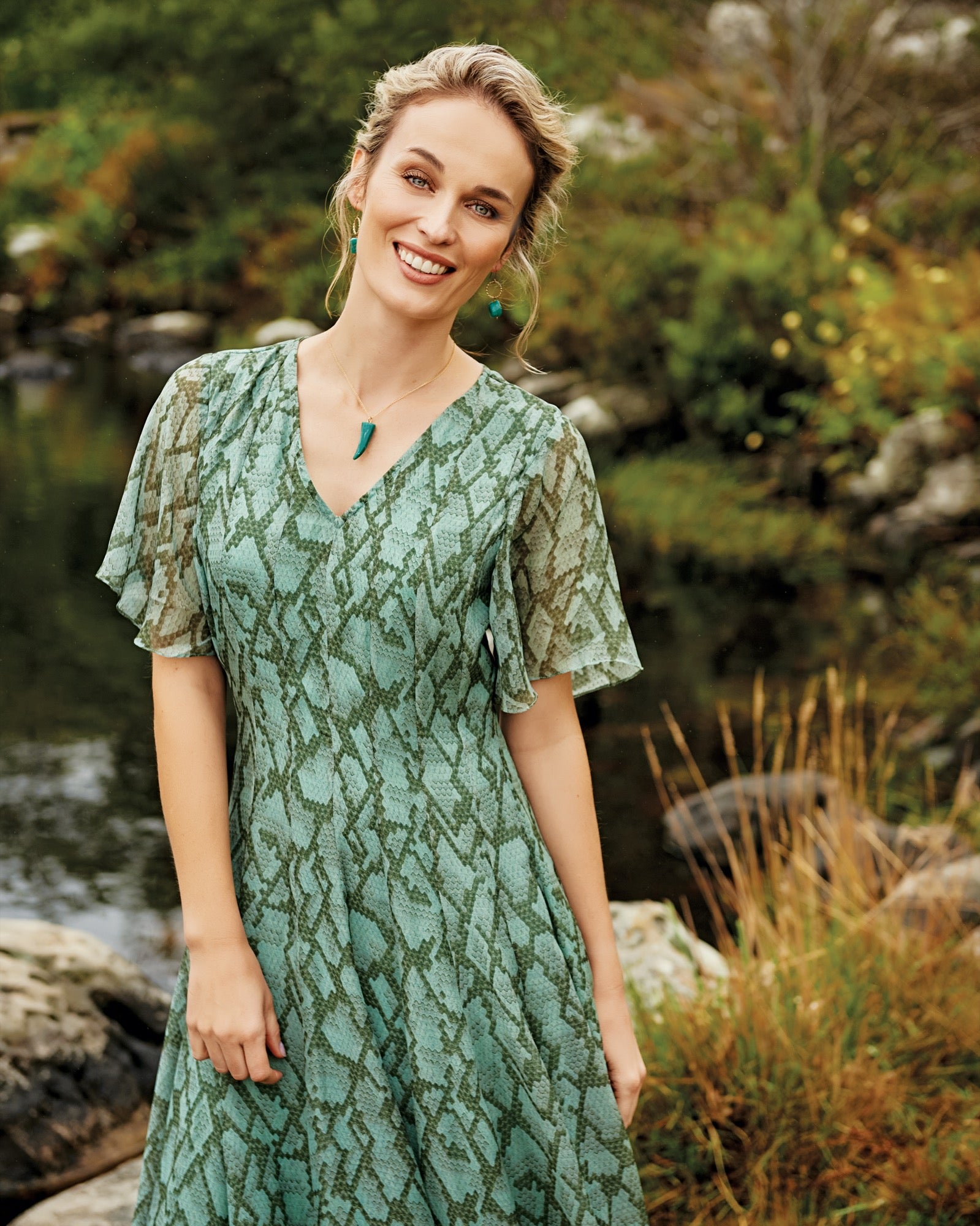 Hampton Silk Print Dress