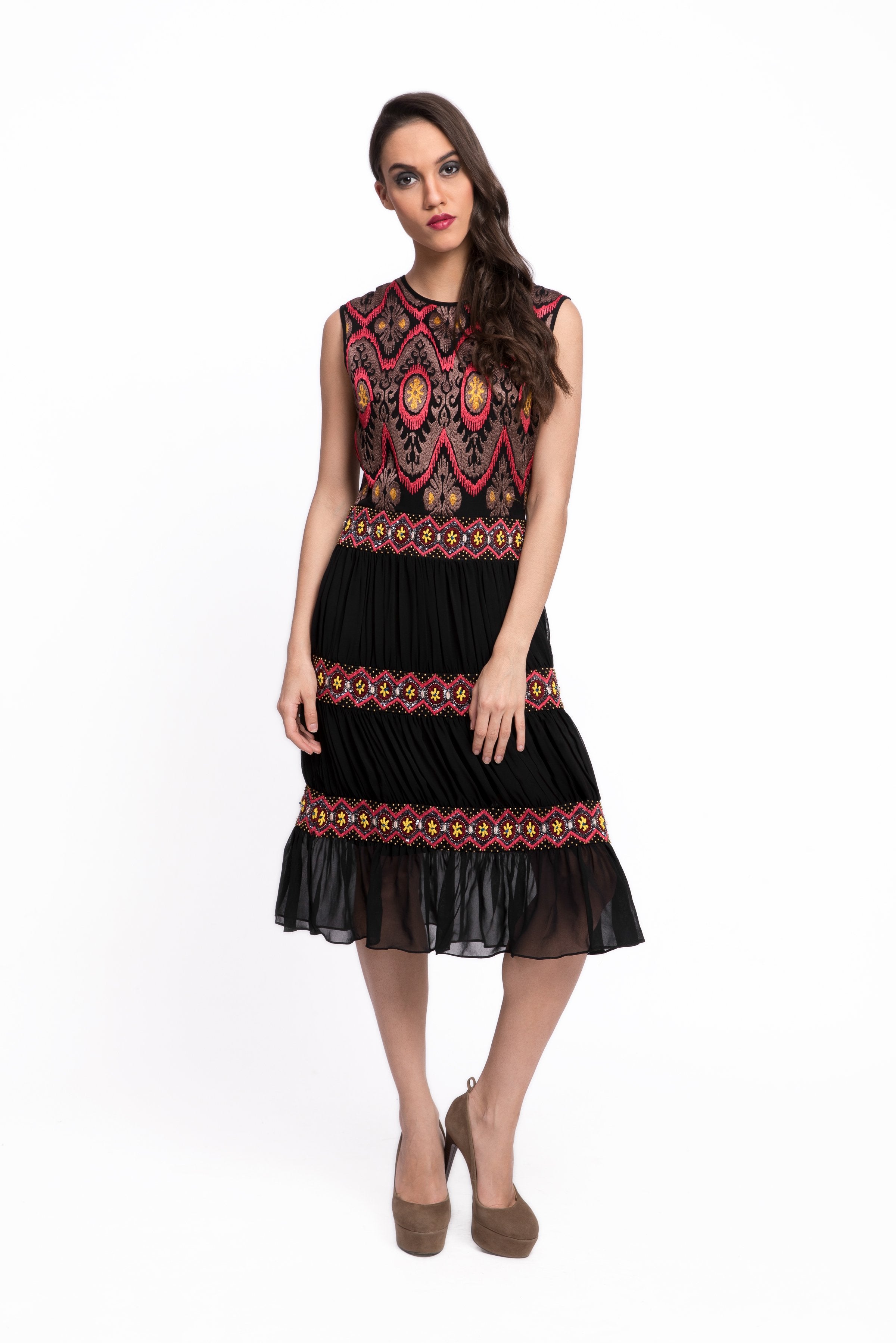 FOSTERI Embroidered Dress