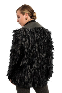 LAMONT Faux Feather Coat
