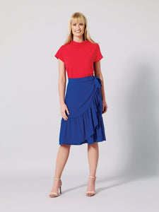 ENCELIA Silk Wrap Skirt